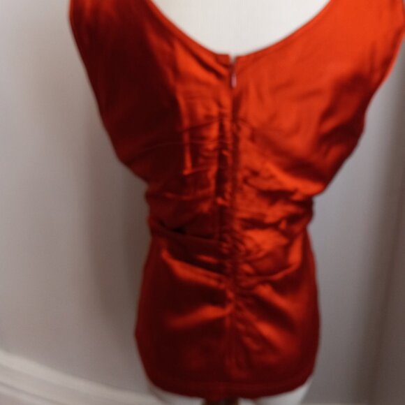 EXPRESS SILK ORANGE SLEEVELESS TOP 10 NWT - Picture 7 of 11